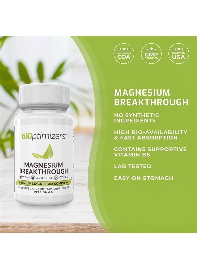 BiOptimizers Magnesium Breakthrough 30 Veggie Caps - Image 2